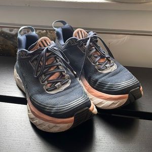 Hoka One Bondi 6 - Mood Indigo/Dusty Pink Size 8